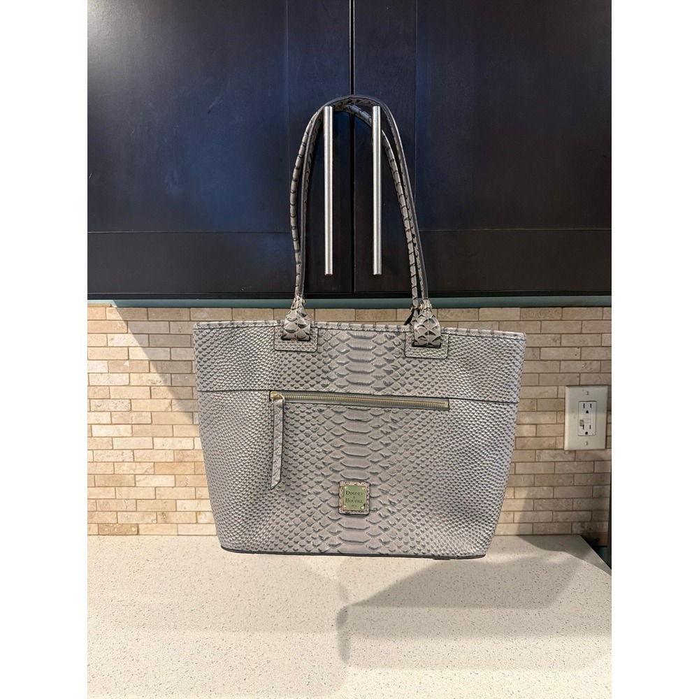 Dooney Bourke Zip Tote‎ Blush Embossed Leather